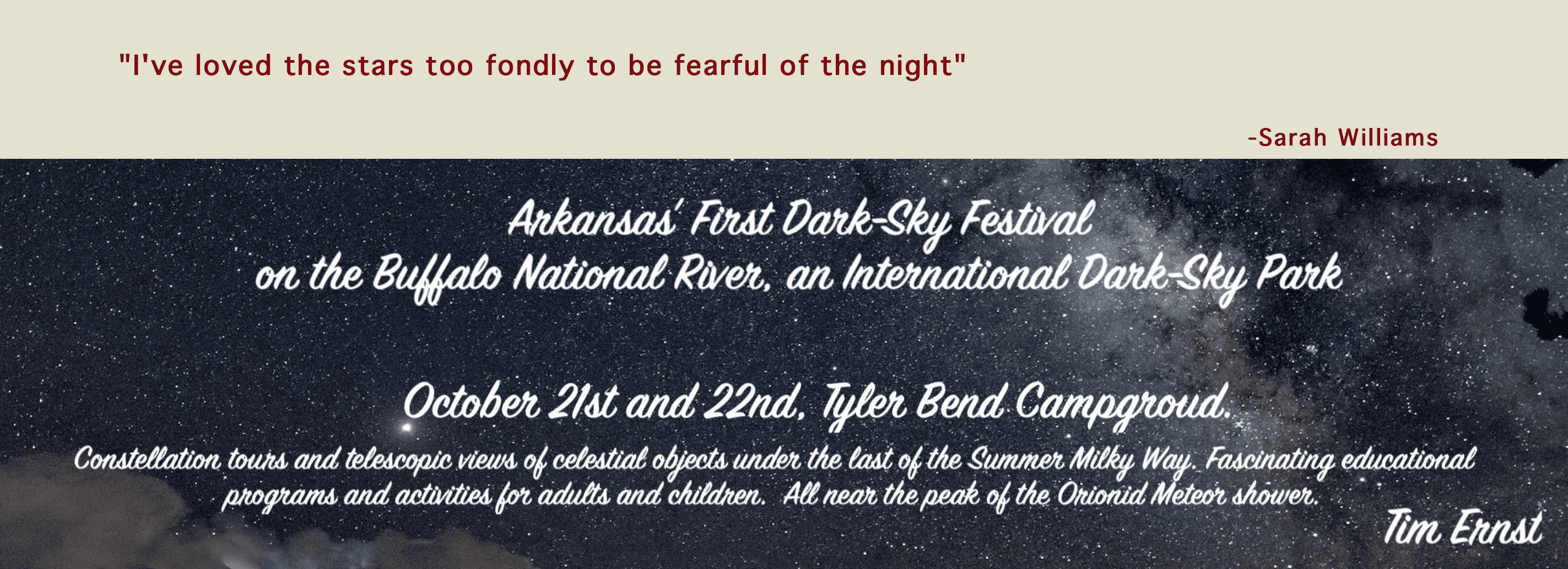 Dark Sky Festival by Arkansas Natural Sky Association